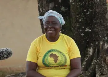 Eva Kpandah, the chairperson of Palama Clan’s community land and development committee. The DayLight/Harry Browne