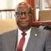 Sen. Samuel G. Kogar sits in the Liberian Senate during a session at Capitol Building.