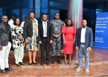 Sierra Leone NRA delegation and LRA officials at LRA headquarters in Paynesville, Liberia, during regional customs cooperation visit.