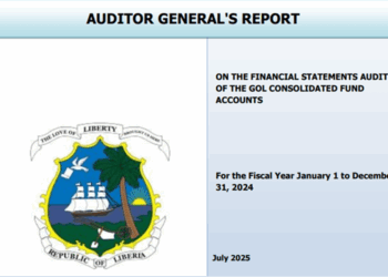 Cover page of the Auditor General’s Report on Liberia’s 2024 Consolidated Fund Accounts, used in a fact-check about Finance Minister Augustine Ngafuan’s claims.