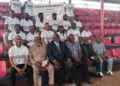 Group photo of Liberian basketball coaches after earning FIBA certification.