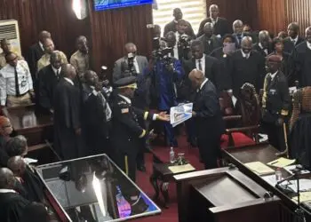 President Joseph Nyuma Boakai speaks at the opening of the October Term of the Supreme Court, reaffirming his commitment to justice and judiciary reforms in Liberia