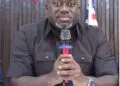 LERC Chairman Claude J. Katta speaks during a press briefing announcing the submission of LEC’s new 2026–2028 electricity tariff proposal for review.