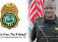 Fitzgerald T.M. Biago, officer-in-charge of the Liberia Drug Enforcement Agency, during an official engagement