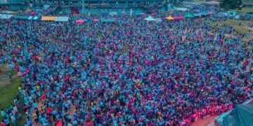 Crowds attend LibFest 2026 at the Samuel Kanyon Doe Sports Complex during Liberia's Independence Day celebrations.