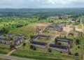 Buildings on a University of Liberia campus.