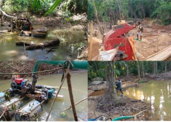 Swah Creek, where Clutz has been dredging in Togar Town. Picture credit: An anonymous villager
