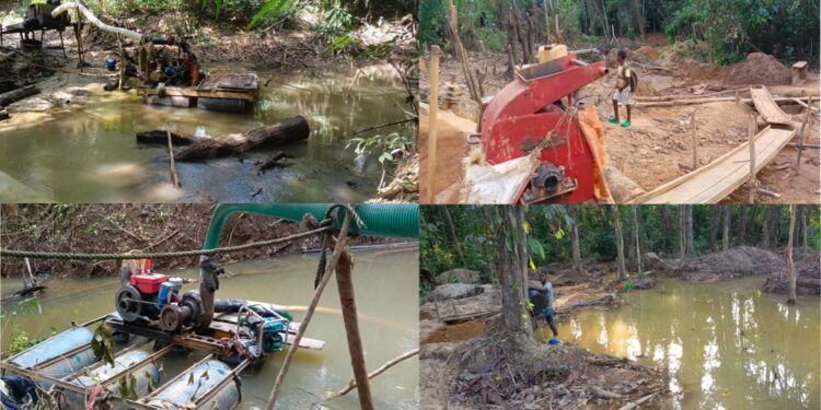 Swah Creek, where Clutz has been dredging in Togar Town. Picture credit: An anonymous villager
