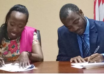 World Bank Country Manager, Georgia Wallen, Finance Minister, Boima Kamara