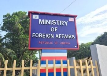 Signboard of Liberia’s Ministry of Foreign Affairs, venue of the June 3, 2025, UN Security Council vote watch party in Monrovia.