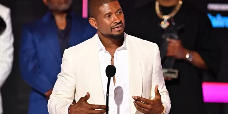 Usher also won the award for best R&B and hip-hop artist