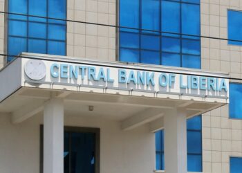 "Front view of the Central Bank of Liberia in Monrovia
