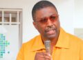 Richard Tolbert, chairman of Liberia's National Investment Commission and AllAfrica Board member, speaking at the opening of the AllAfrica office in Monrovia in 2007
