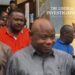 Former Finance Minister Samuel D. Tweah Jr. during court proceedings in Monrovia