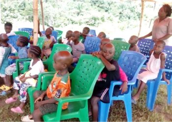 Some of the children who benefiting from HOPE Center in Nimba