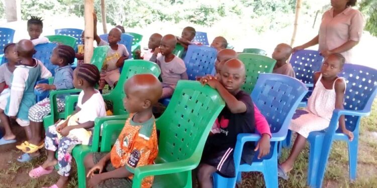 Some of the children who benefiting from HOPE Center in Nimba
