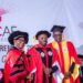 Dr. Benjamin Yele Wehye, (second from right-standing with souvenir in hand and shaking hands) earns PhD in Education after five years of vigorous studies