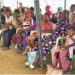 Partial view of community residents awaiting to be ushered in for the free medical