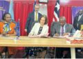 EU executive Erica Gerretsen and Liberia’s  Finance Minister sign the new financing agreement, photo credit: Evelyn Kpadeh Seagbeh