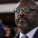 GFormer President George Manneh Weah addressing supporters at the CDC United States chapter convention in Philadelphia.