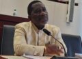 Liberian Labor Minister Cllr. Cooper Kruah addresses lawmakers amid controversy over foreign work permits