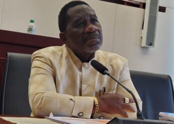 Liberian Labor Minister Cllr. Cooper Kruah addresses lawmakers amid controversy over foreign work permits