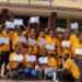 2024/2025 II Leadership Class students from Cuttington University pose with certificates after completing the PAD 401 Leadership Seminar in Suakoko, Liberia
