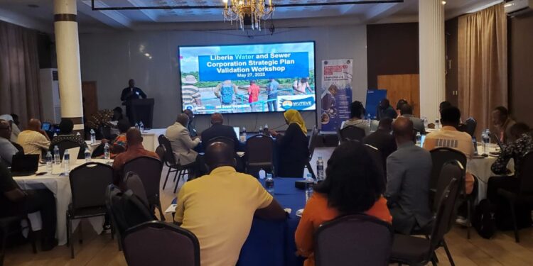 Liberia Water and Sewer Corporation and other stakeholders at one-day validation workshop