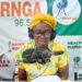 Bong County Superintendent Hawa Norris speaks during a live radio interview on Super Bongese FM, highlighting unemployment as a driver of drug addiction in Liberia.