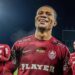 Liberian striker Mohammed Kamara celebrates with CFR Cluj teammates after winning the Romanian Cup