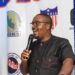 Dr. Thomas Tweh speaks passionately at the 2025 SWAL Awards ceremony in Monrovia, calling for major reforms in Liberia’s sports sector.