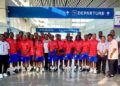 Liberia Women’s National Football Team at the airport ahead of WAFU 2025 tournament in Mauritania