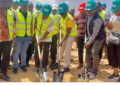 Liberian government and UNDP officials participate in a groundbreaking ceremony for the Coastal Defense Project in Greenville, Sinoe County, Liberia