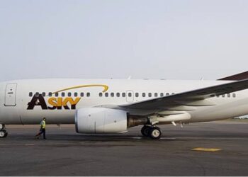 ASKY Airlines aircraft on the tarmac