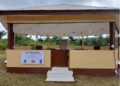 The Bloe Town Memorial in River Cess County, Liberia, built to honor the victims of the 1994 massacre by NPFL forces. The site marks a mass grave and is part of Liberia’s national effort to memorialize civil war atrocities.