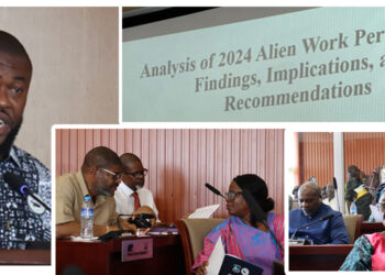 CSA Director-General Josiah Joekai presents findings to the Senate on 2024 Alien Work Permit violations