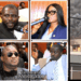 Montage of former Speaker Cllr. J. Fonati Koffa, Rep. Abu Kamara, Rep. Dixon Seboe, Rep. Priscilla Cooper, Rep. James Debeh, and a photo of the Capitol Building engulfed in smoke