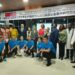 Chinese and Liberian medical officials pose together during the dedication of Liberia’s first cardiology unit at JFK Medical Center, donated by China’s Heilongjiang Provincial Hospital.