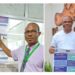 Dr. Dougbeh Chris Nyan highlights Mpox prevention posters at St. Joseph Hospital and D’Calabash in Monrovia