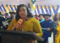 Education Minister Dr. Jarso Jallah delivers keynote address at Cuttington University’s 63rd commencement in Suakoko, Bong County
