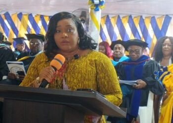 Education Minister Dr. Jarso Jallah delivers keynote address at Cuttington University’s 63rd commencement in Suakoko, Bong County
