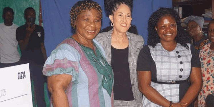 UL President Dr. Layli Maparyan with members of West Point Women for Health and Development at $10K donation event