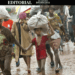 Liberian war victims walk in the rain during conflict displacement—symbolizing the unfulfilled promise of justice decades after the civil wars ended.