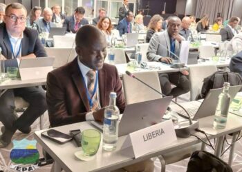 Liberia EPA Executive Director Dr. Emmanuel K. Urey Yarkpawolo represents Liberia at the Global Drought Resilience Partnership Summit in Cologne, Germany.