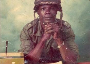 Col. Moses M.D. Flanzamaton in military uniform before his execution under the Samuel K. Doe regime in Liberia
