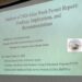 Projected slide showing CSA’s 2024 Alien Work Permit Report to the Liberian Senate | Photo Credit: Liberian Senate Facebook page
