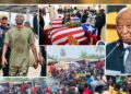 Rep. Yekeh Kolubah and President Boakai featured during tense moments at Samuel and Nancy Doe’s burial in Zwedru, with crowds and security concerns surrounding the event