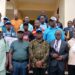 Liberia Land Authority officials and Maryland County leaders pose after a stakeholder meeting on customary land rights and governance in Harper.