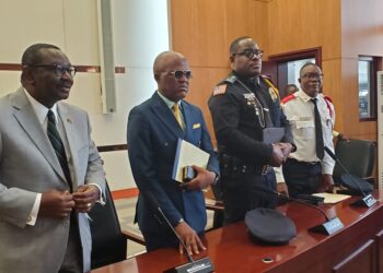 Liberia’s top justice and security officials, including the Police IG and Fire Service Director, appear before the Senate to discuss the Capitol Building fire investigation.