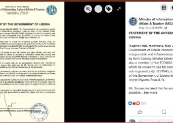 Screenshot of fact check report confirming Senator Edwin Snowe's quote was misrepresented by the Liberian governmen